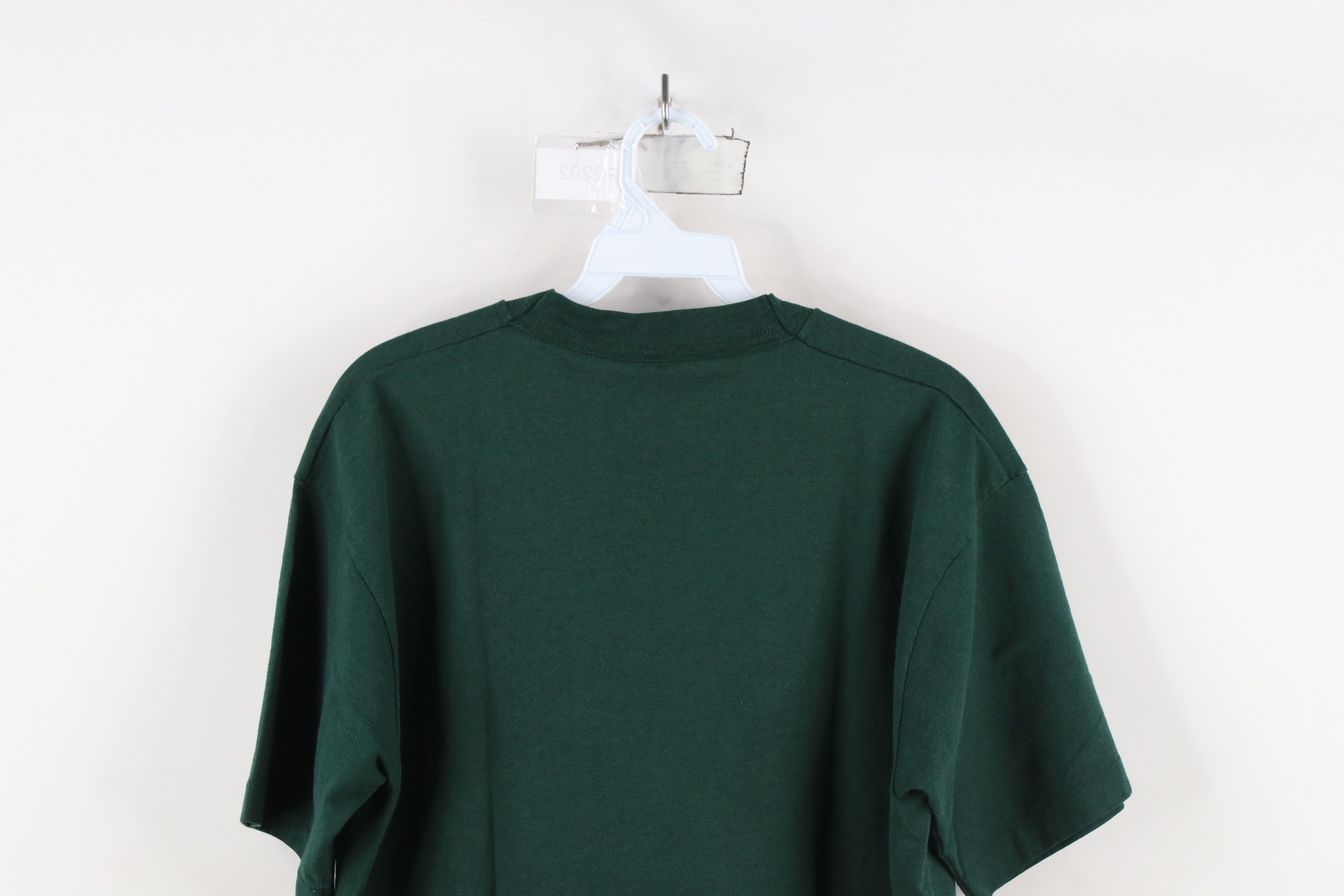 Vintage Vintage 90s Streetwear Blank Short Sleeve T-Shirt Green USA Size US L / EU 52-54 / 3 - 9 Thumbnail