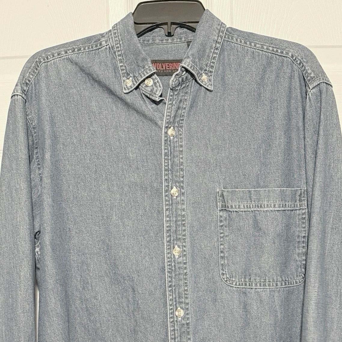Wolverine Wolverine 100% cotton men’s size M blue denim shirt. Size US M / EU 48-50 / 2 - 5 Thumbnail