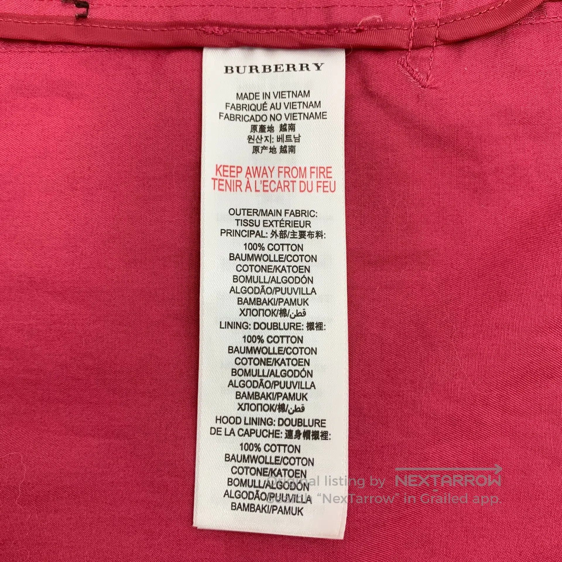 Burberry Burberry Size 14Y Red Cotton Lapel Double-breasted Long-sl Size M / US 6-8 / IT 42-44 - 6 Thumbnail