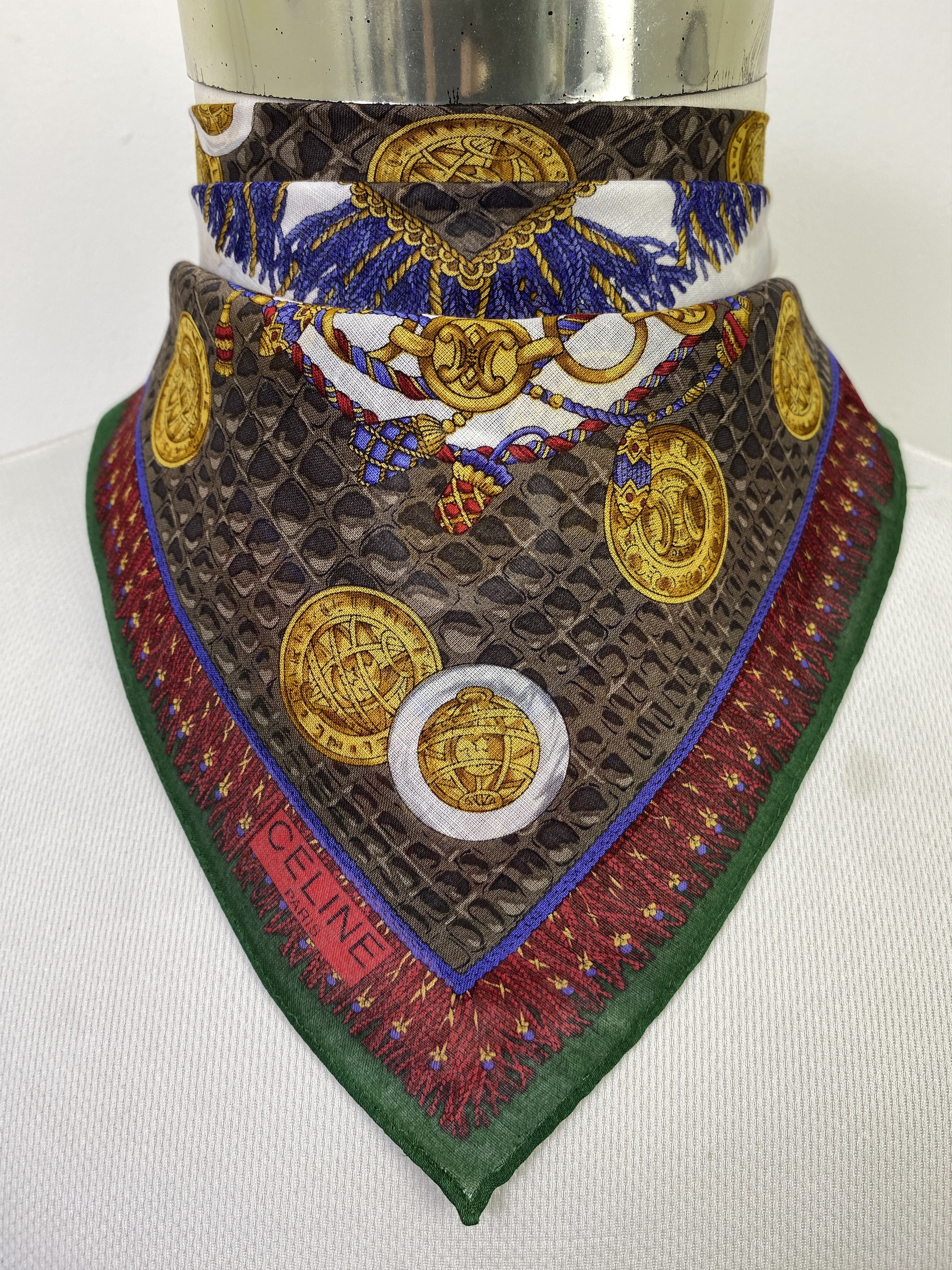 Celine Vintage Celine Handkerchief / Neckerchief KT0174 Size ONE SIZE - 1 Thumbnail