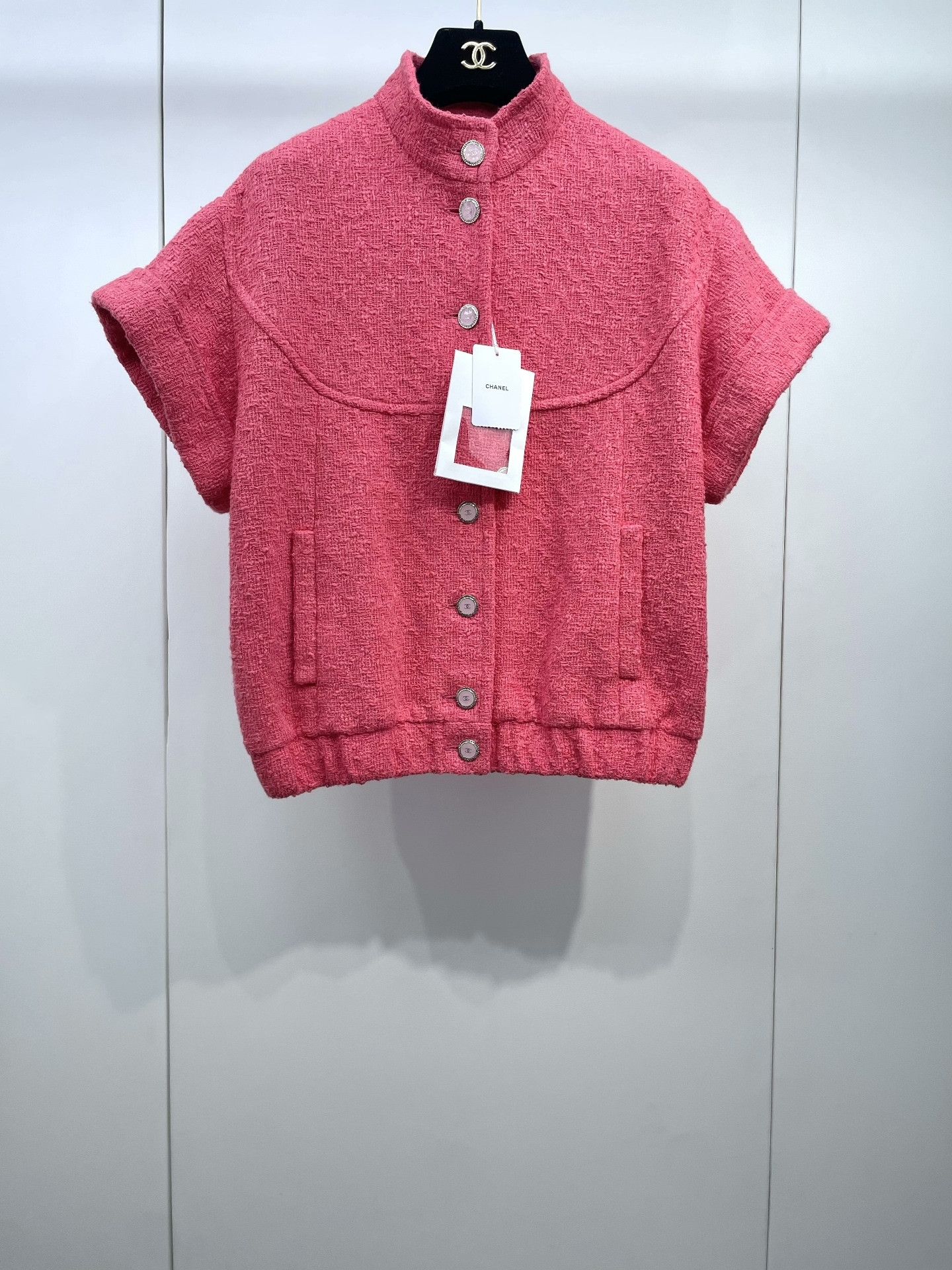 Chanel Chanel 26C Resort Red Stand Collar Vest Size S / US 4 / IT 40 - 1 Thumbnail