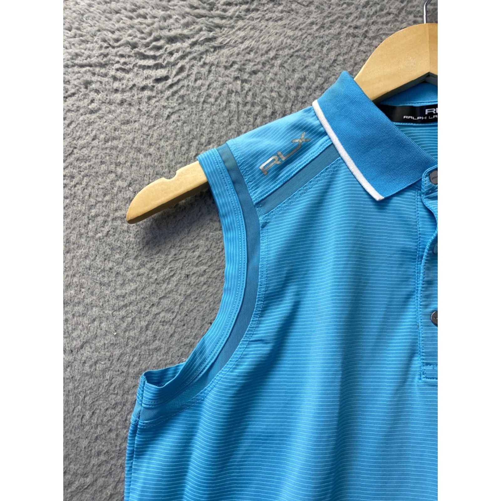 RLX Ralph Lauren VINTAGE RLX RALPH LAUREN Women's Sleeveless Golf Polo S Turquoise /165-12 Size ONE SIZE - 3 Thumbnail