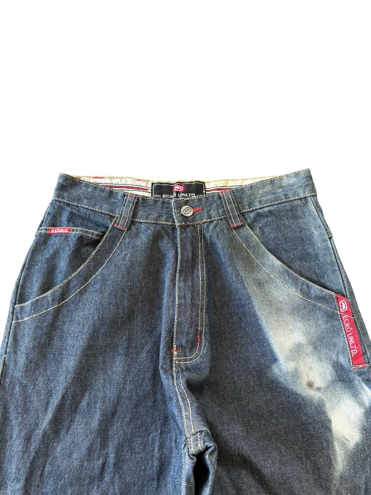Ecko Unltd. Y2K Ecko Cargo Style Wide Leg Skate Denim Pants Size US 30 / EU 46 - 4 Thumbnail