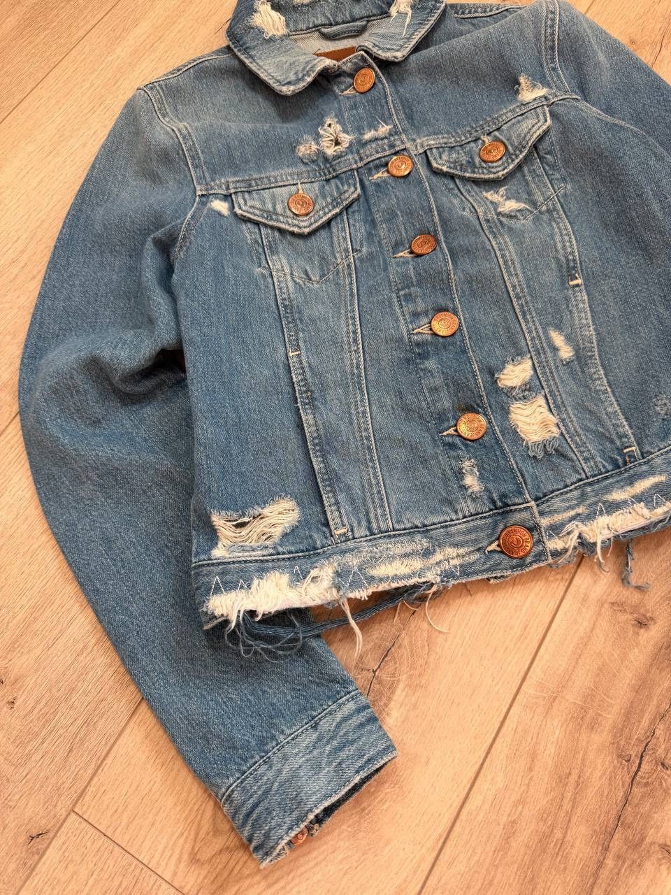True Religion Y2K Distressed True Religion Denim Jacket Size XS Size XS / US 0-2 / IT 36-38 - 2 Thumbnail