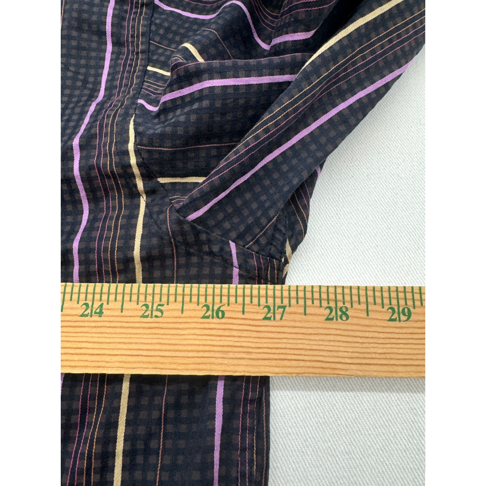 BUGATCHI VINTAGE Bugatchi Uomo Long Sleeve Button-Down Shirt 2XL Striped 100% Cotton Mens Dress Shirt Button-Down Collar 2268 Size US XXL / EU 58 / 5 - 5 Thumbnail