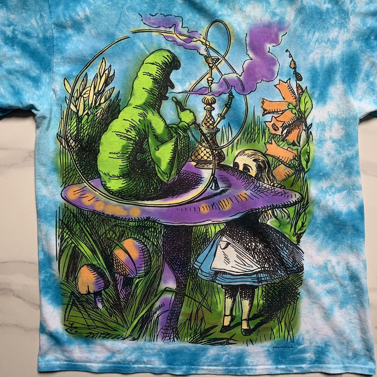 Liquid Blue Alice In Wonderland Full Print Tie-Dye T-Shirt Size US L / EU 52-54 / 3 - 4 Thumbnail