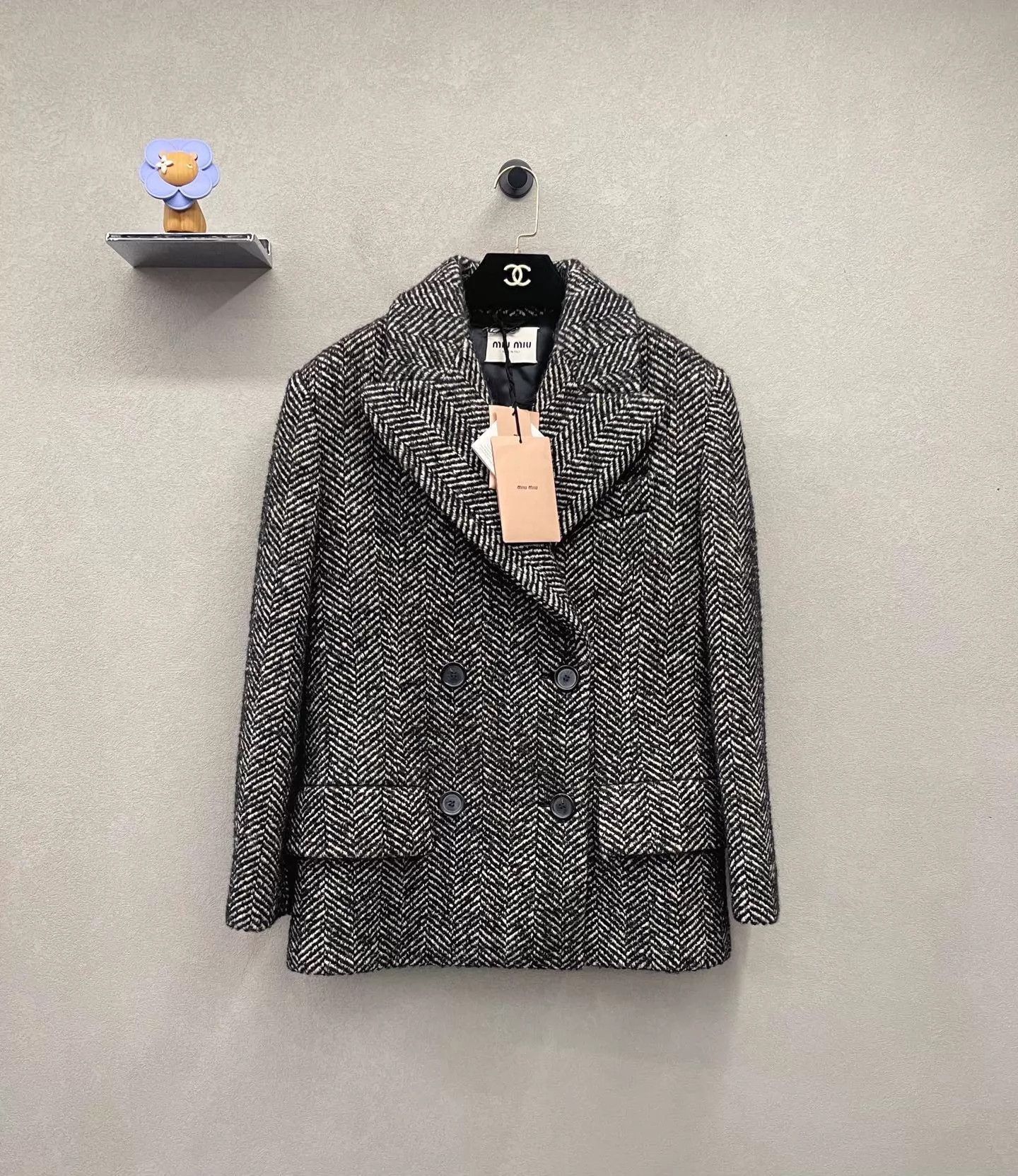 Miu Miu MIU MIU Houndstooth Vintage High-End Blazer 36 IT Size XS / US 0-2 / IT 36-38 - 1 Thumbnail