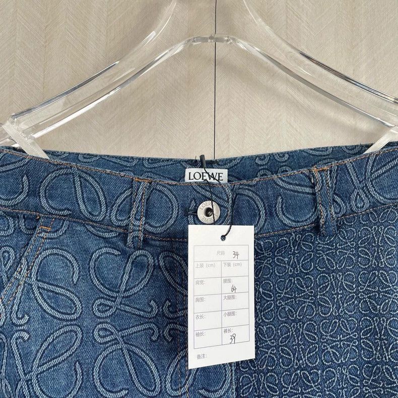 Loewe Loewe size34 The slogan is printed on the denim skirt Size 42" / US 20 - 2 Thumbnail