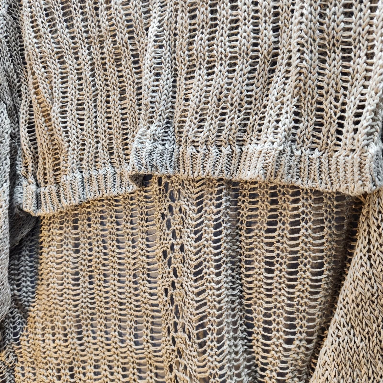 Sundae School Sundance Long Sleeve Linen Crochet Style Top Size Large Size L / US 10 / IT 46 - 6 Thumbnail