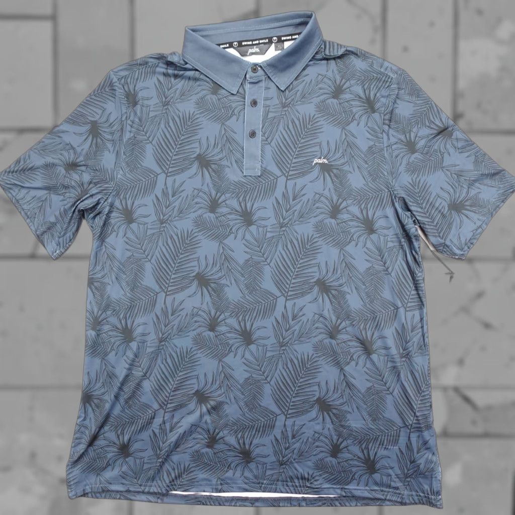 Vintage Tailgate Palm Golf Co Overlook Performance Polo Navy Slim Fit Size XL Men Short Sleeve Patch Embroidered Collared Shirt Size US XL / EU 56 / 4 - 1 Thumbnail