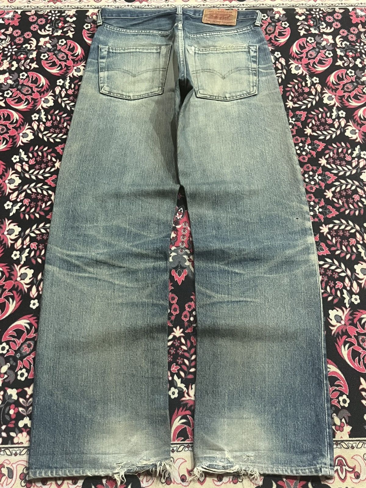 Levi's Levi’s 503BXX Big E Blue Mud Washed Distressed Selvedge Jean Size US 29 - 2 Thumbnail