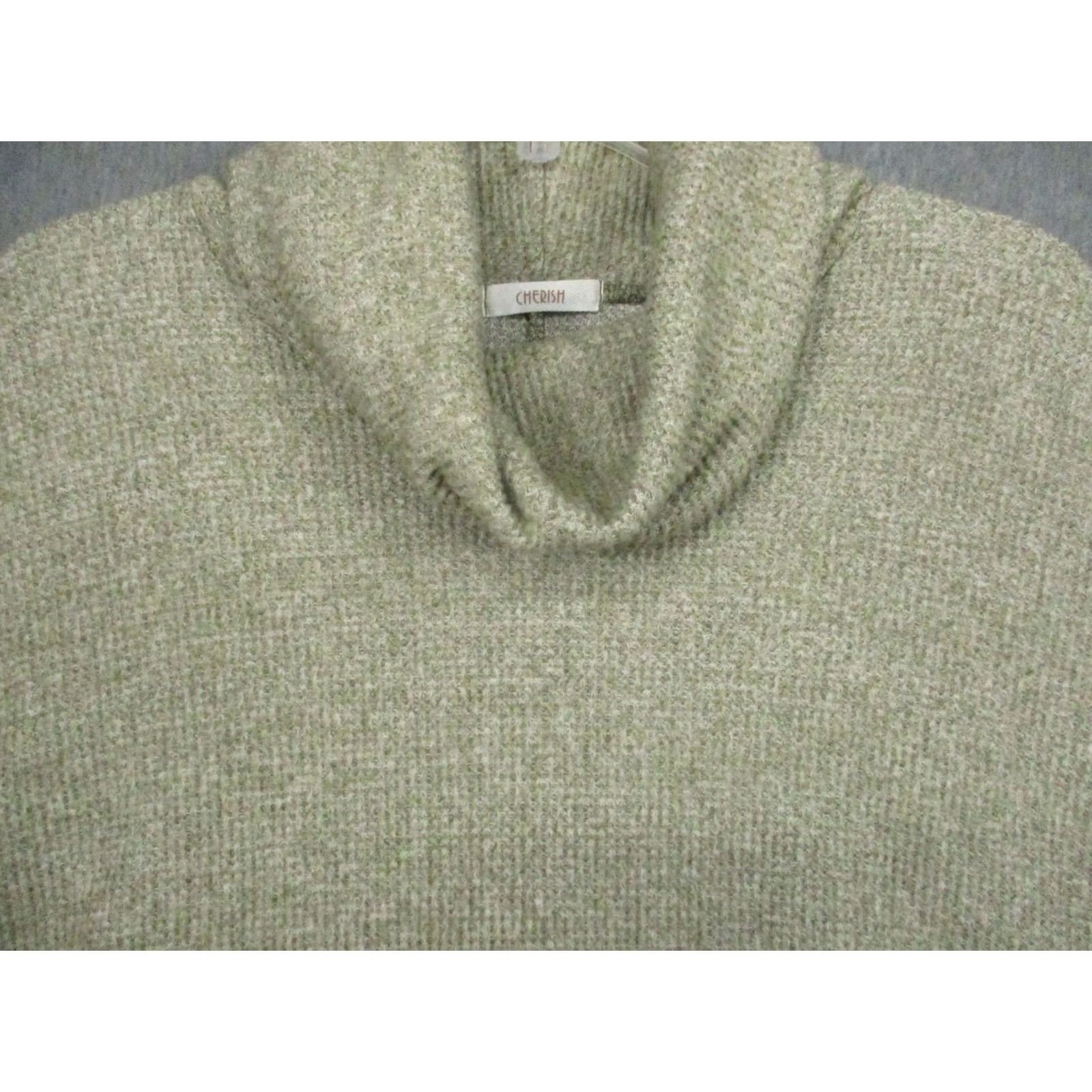 Vintage Cherish Sweater Womens One Size Green Oversized Cowl Neck Poncho Knit Dolman Size ONE SIZE - 5 Thumbnail