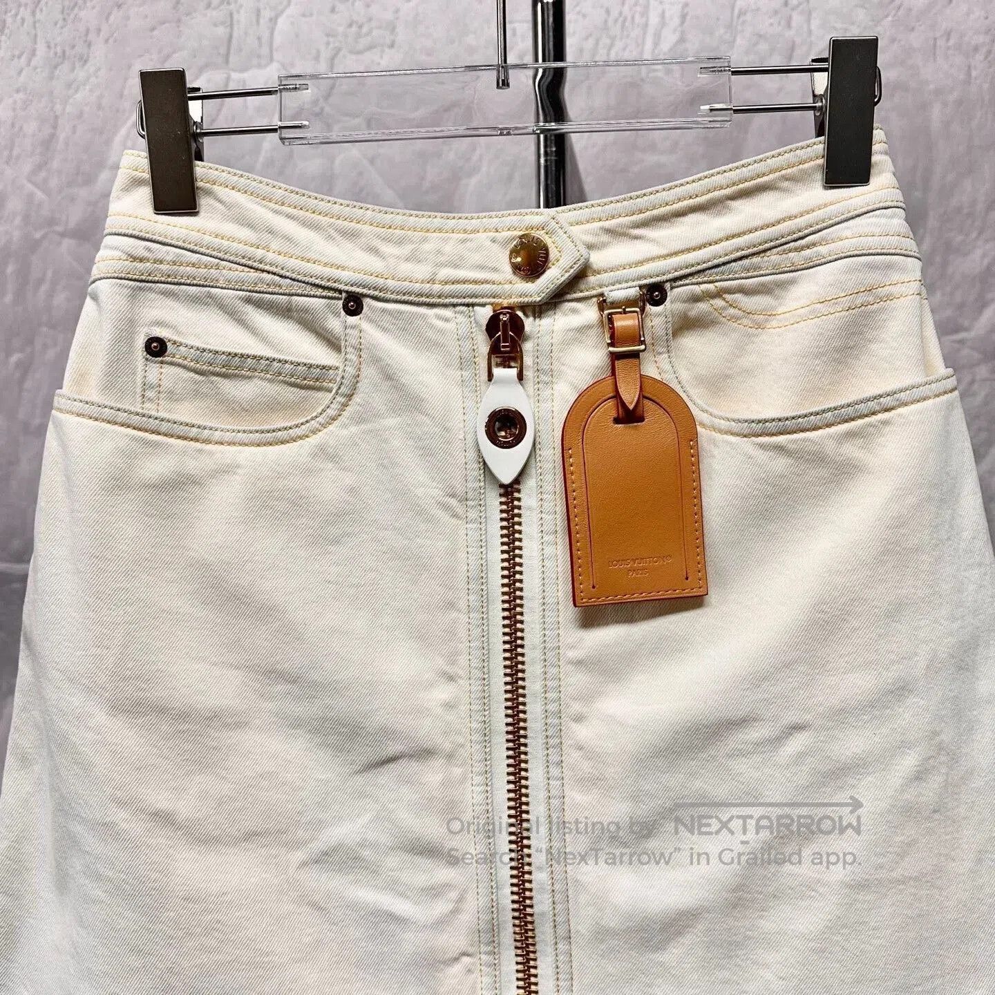 Louis Vuitton new louis vuitton zipper denim skirt. Size 35" - 2 Thumbnail