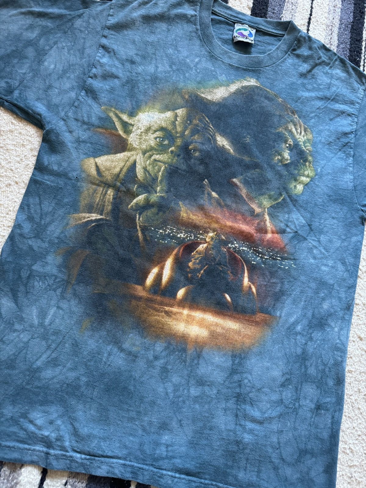 Liquid Blue Vintage 90s Liquid Blue Star Wars Yoda T-Shirt Tie Dye M Size US M / EU 48-50 / 2 - 2 Thumbnail