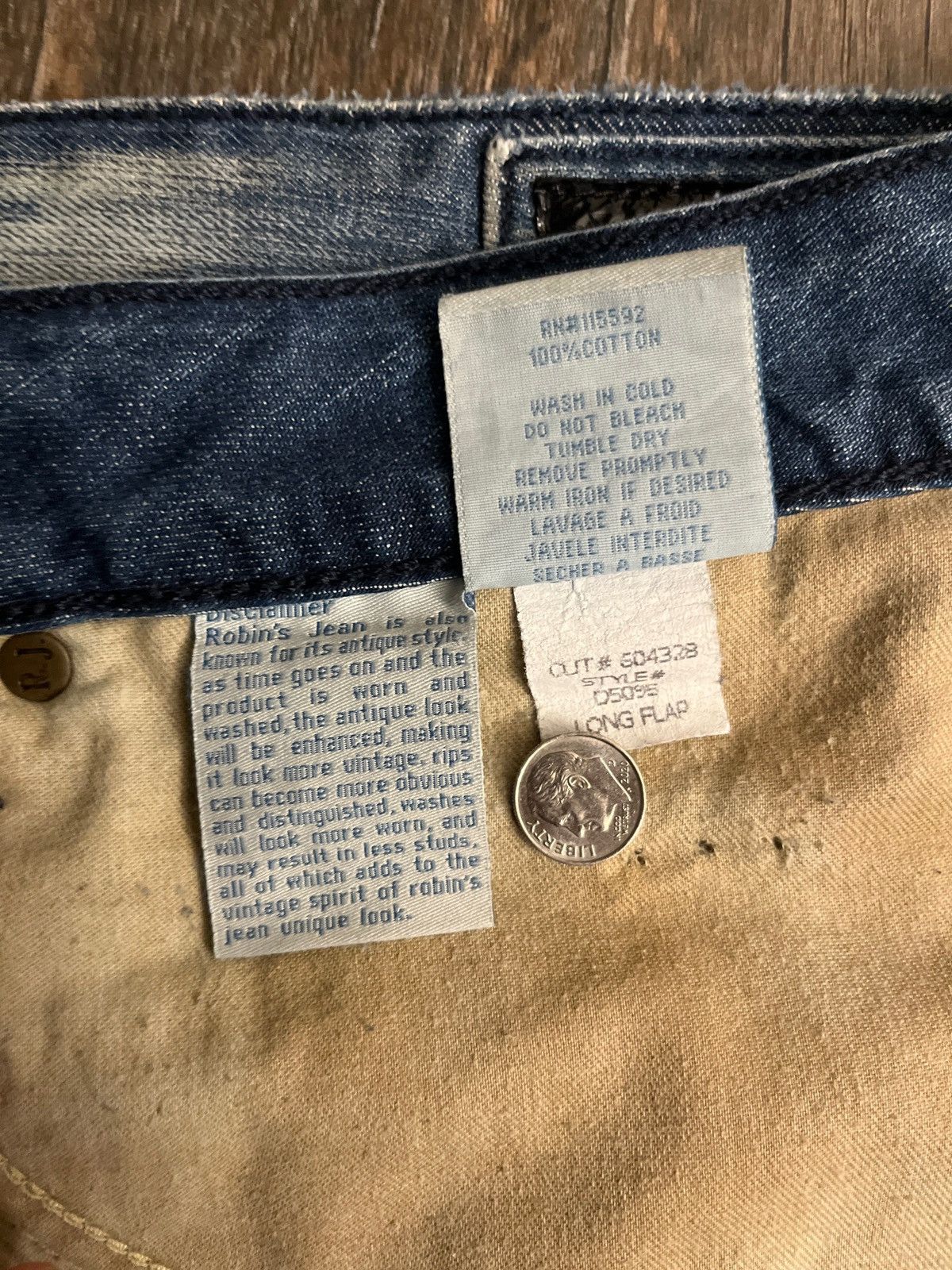 Designer Robin Jeans Long Flap Size US 40 / EU 56 - 5 Thumbnail