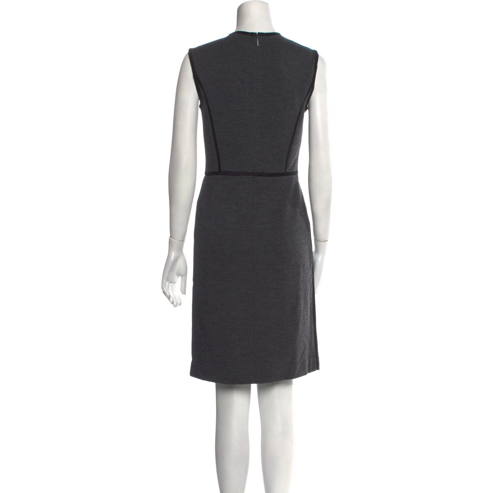 Tory Burch Tory Burch Marcia Wool Sleeveless Dark Gray Work Dress XS Size XS / US 0-2 / IT 36-38 - 2 Thumbnail