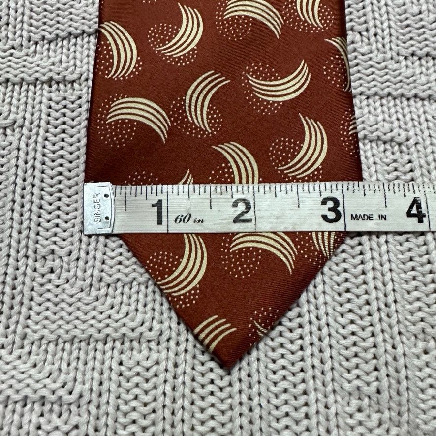 Fendi Vintage Fendi bronze brown abstract Italian silk luxury tie Size ONE SIZE - 5 Thumbnail