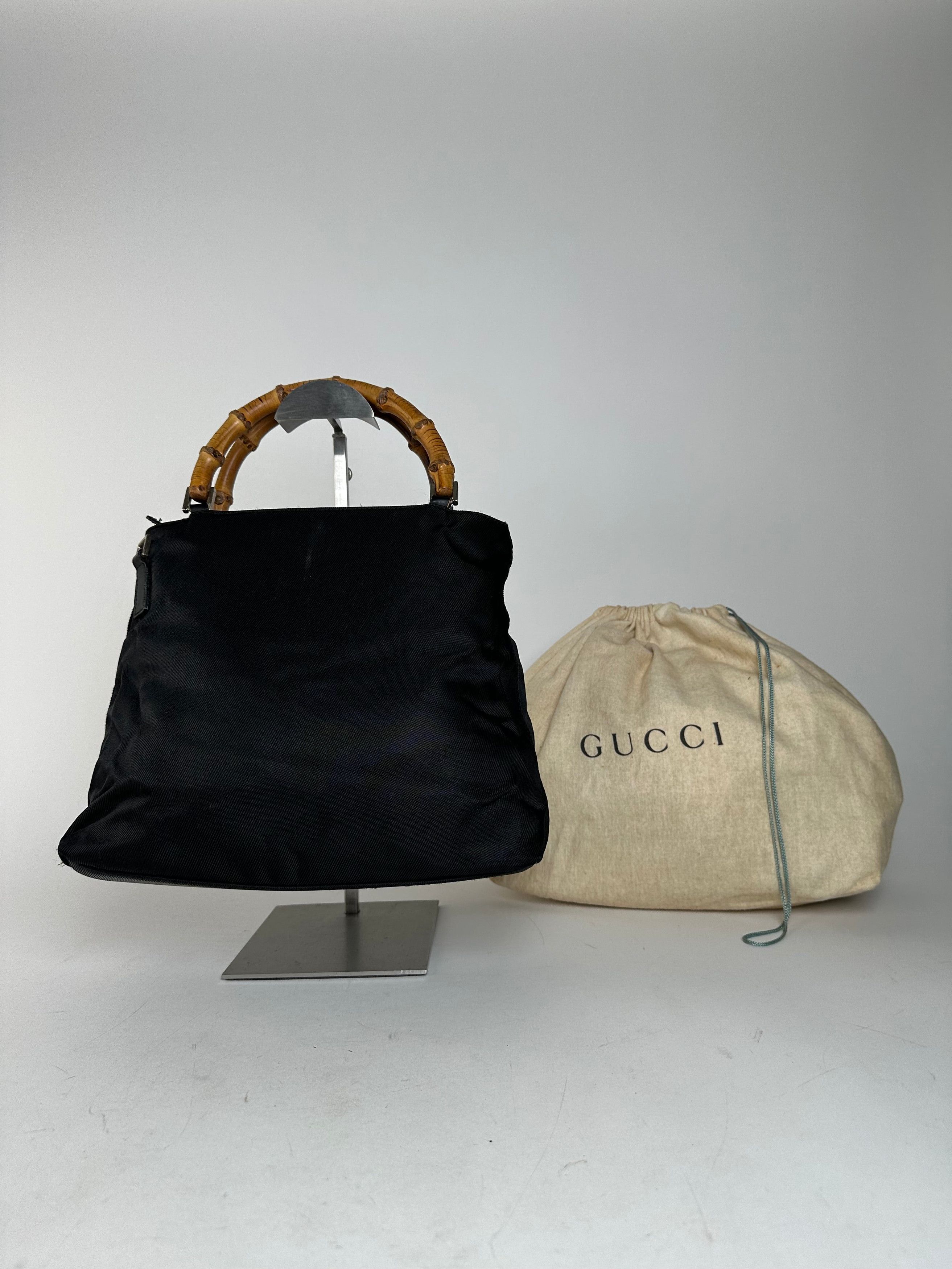 Gucci Vintage Bamboo Handbag Black Size ONE SIZE - 1 Thumbnail