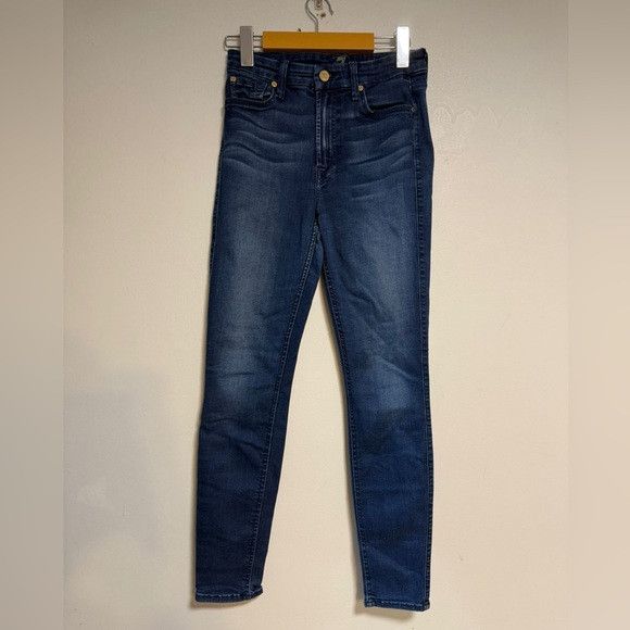 7 For All Mankind 7 For All Mankind High Waist Skinny Jeans Dark Wash Size 27 Size 27" / US 4 / IT 40 - 2 Thumbnail