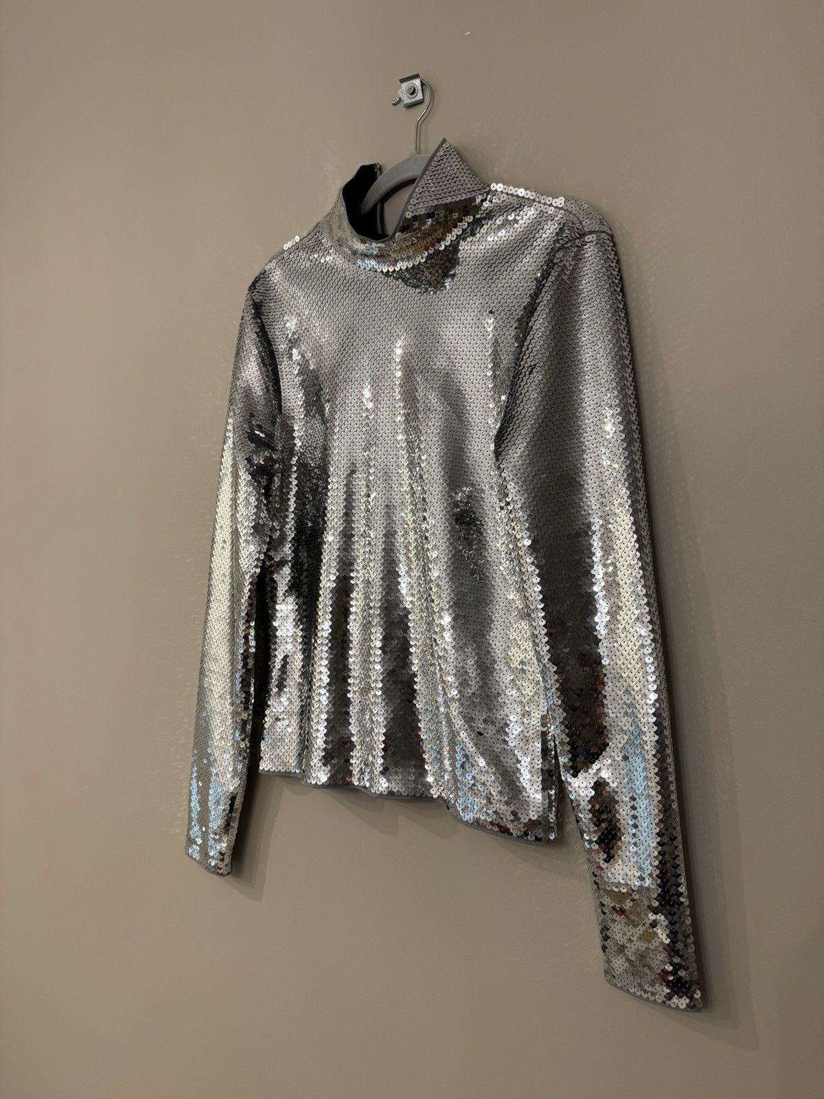 Designer GRAIL !!! H&M x Rabanne silver zip 1/4 very rare Size US M / EU 48-50 / 2 - 10 Thumbnail