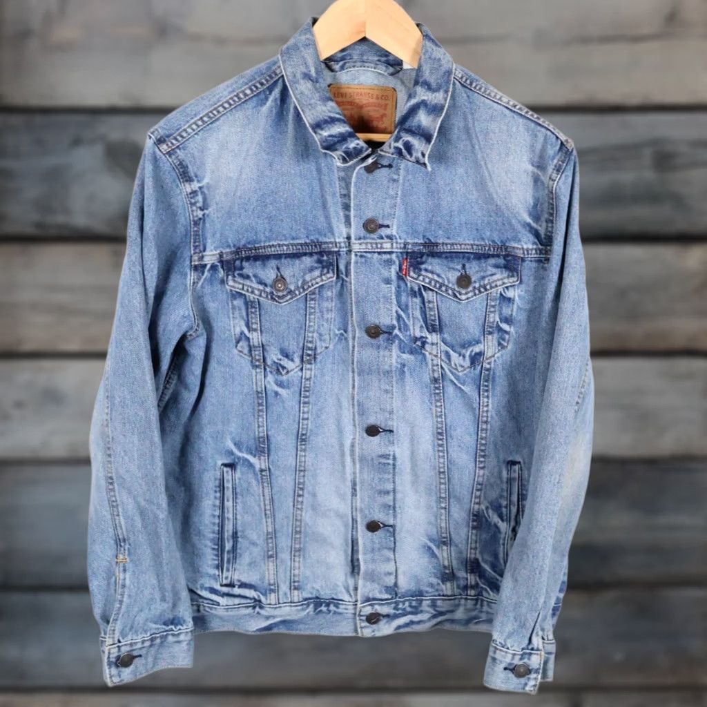 Levi's VINTAGE Levi's Trucker Jacket Denim Classic Retro 72334 XL Men Blue Jeans Jacket Ladies? Mens Size US XL / EU 56 / 4 - 1 Thumbnail