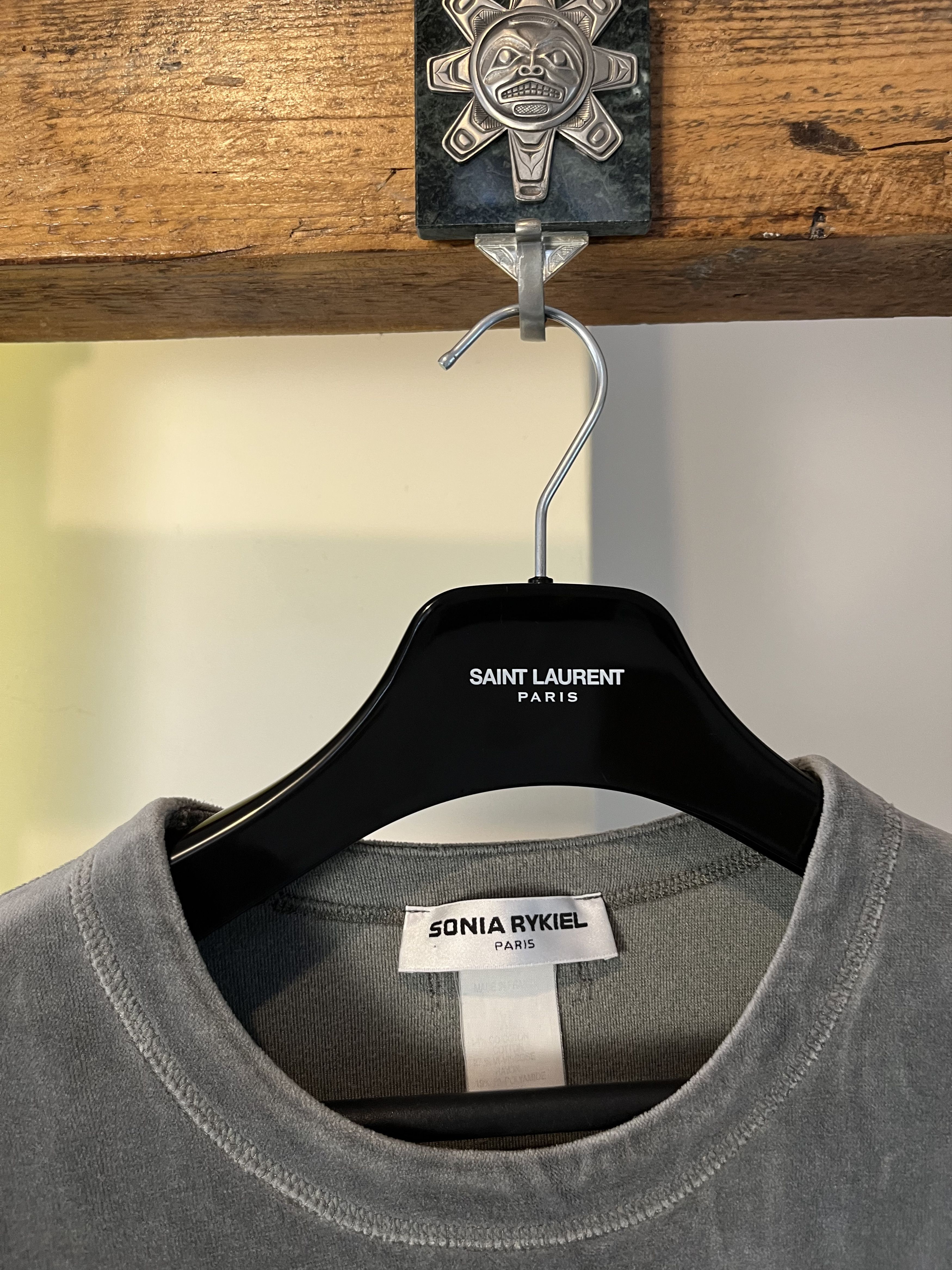 Sonia Rykiel Vintage 00s Sonia Rykiel Paris Velvet Sweatshirt France Size L / US 10 / IT 46 - 4 Thumbnail
