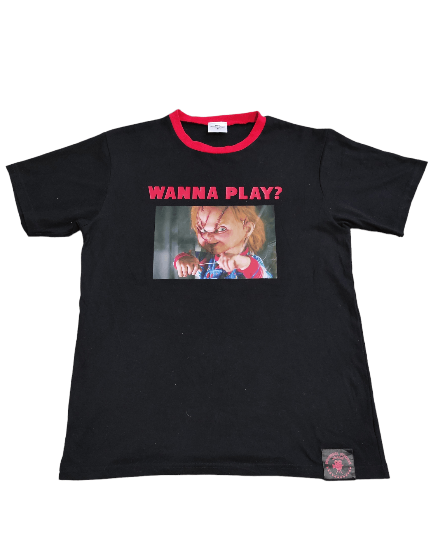 Expert Horror CHUCKY WANNA PLAY UNIVERSAL STUDIOS JAPAN PROMO TEE Size US L / EU 52-54 / 3 - 1 Thumbnail