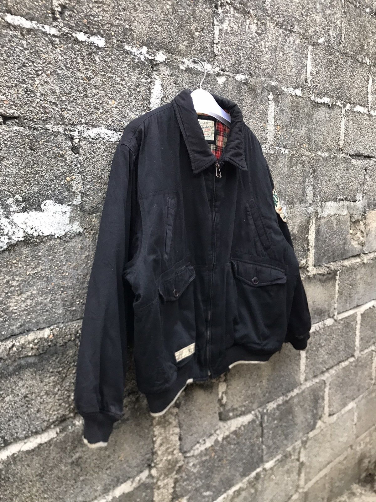 Japanese Brand ⚡️Vintage Practstudio Distressted Bomber Jacket Size US M / EU 48-50 / 2 - 2 Thumbnail