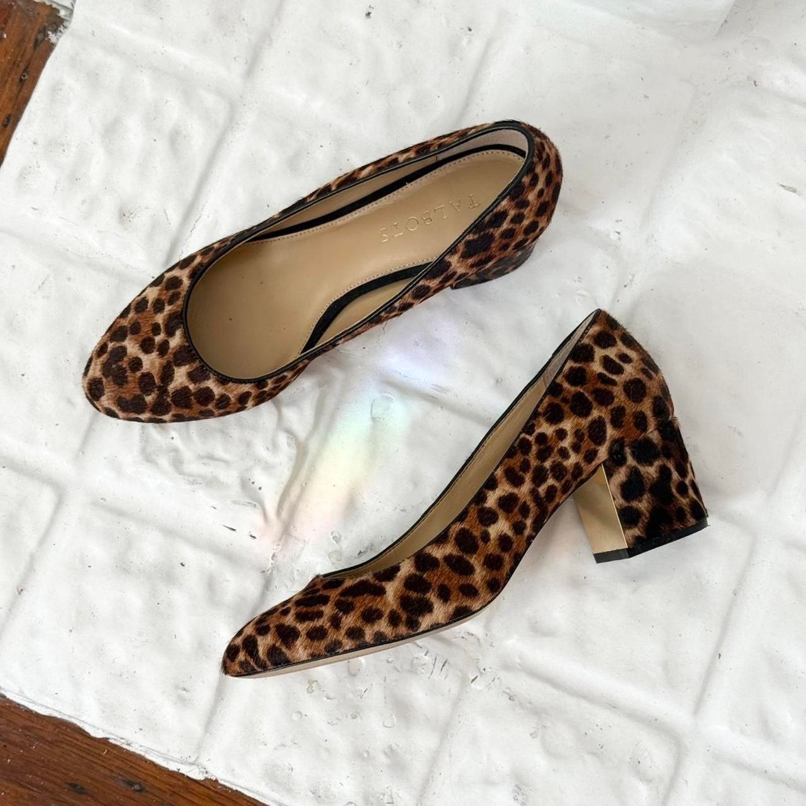 Talbots ✿ y2k leopard calf hair block heel pumps ✿ Size US 7.5 / IT 37.5 - 3 Thumbnail