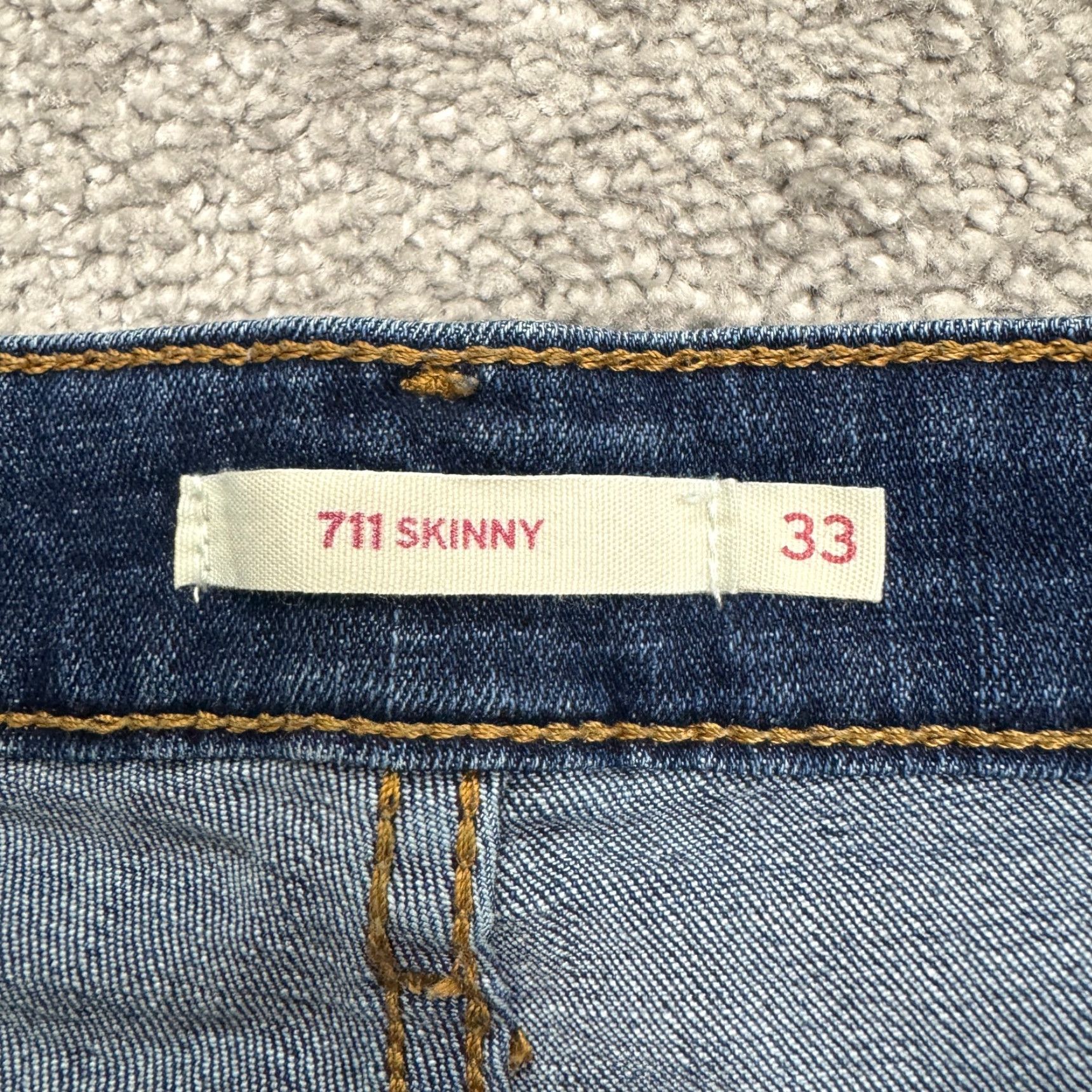 Levi's Levi's 711 Skinny Denim Jeans Womens 33x30 Blue Medium Wash Mid Rise Casual Size 24" / US 00 / IT 34 - 6 Thumbnail