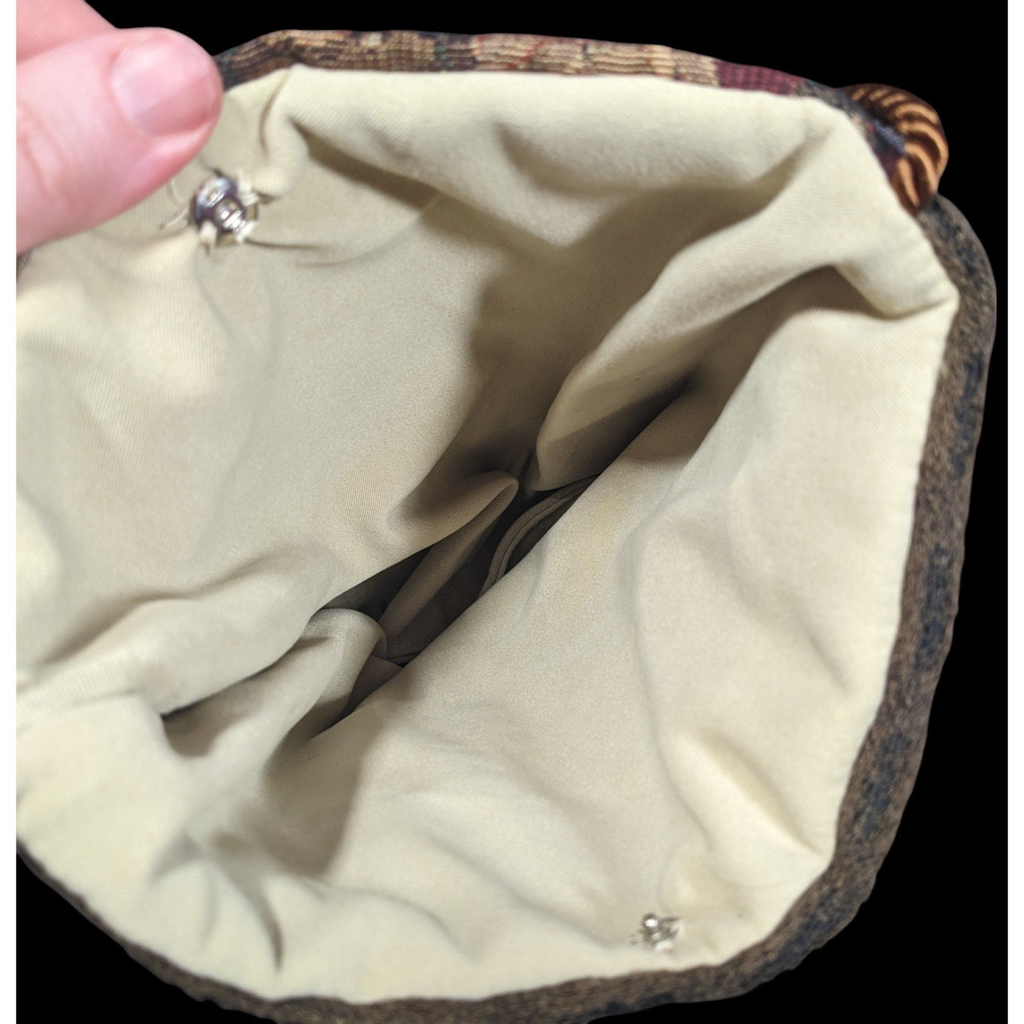 Other Handmade Cottagecore Retro Fabric Button Accent Bag Size ONE SIZE - 4 Thumbnail