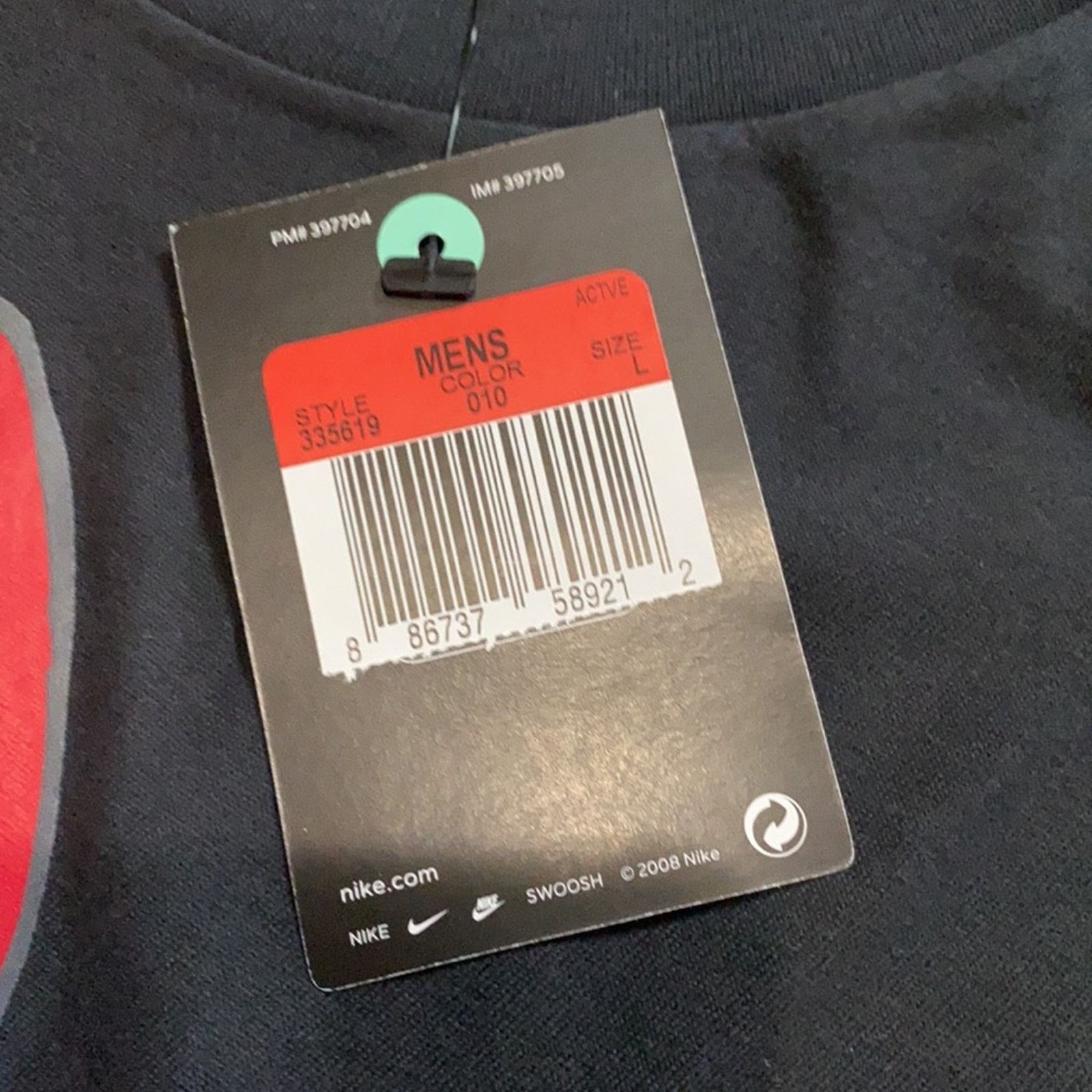 Nike 2008 Nike Shoe Tongue Short Sleeve Size US L / EU 52-54 / 3 - 4 Thumbnail