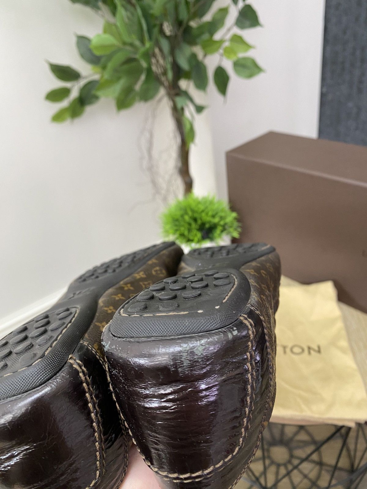 Louis Vuitton Vintage LOUIS VUITTON Monogram Flat Pumps Size US 9 / IT 39 - 15 Thumbnail