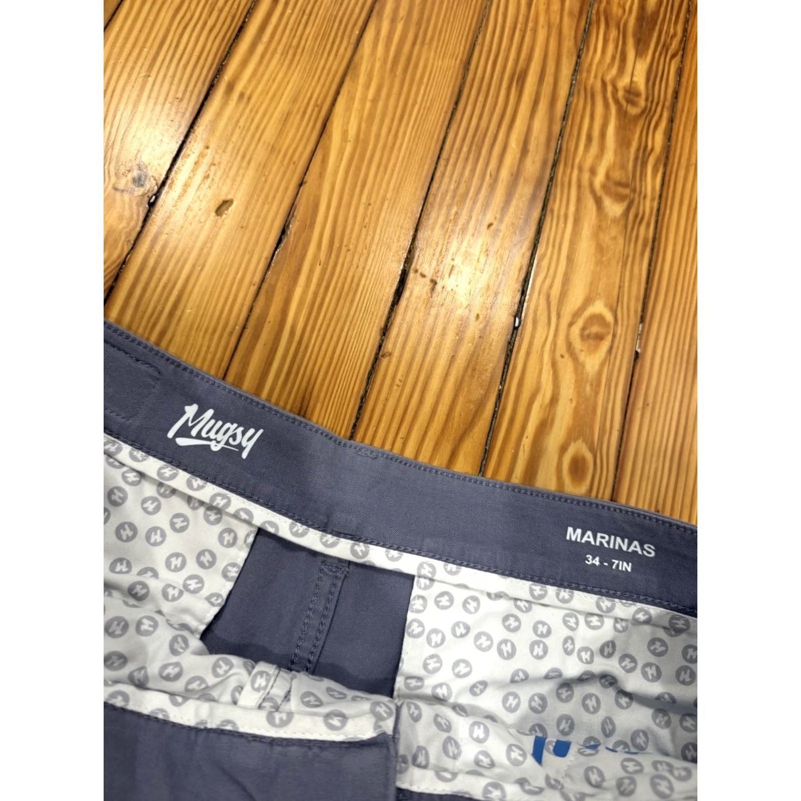 Vintage Mugsy Shorts Mens Size 34 Stretch Flat Front 7" Purple Casual Size US 34 / EU 50 - 3 Thumbnail
