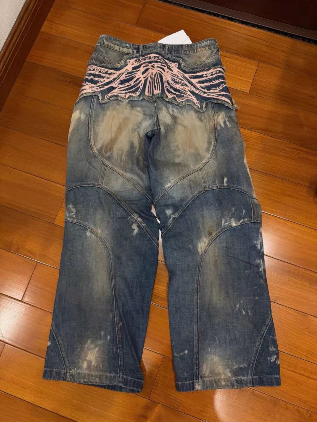 Acne Studios Acne Studio Distressed Wide-Leg Denim Pants Size US 36 / EU 52 - 1 Thumbnail