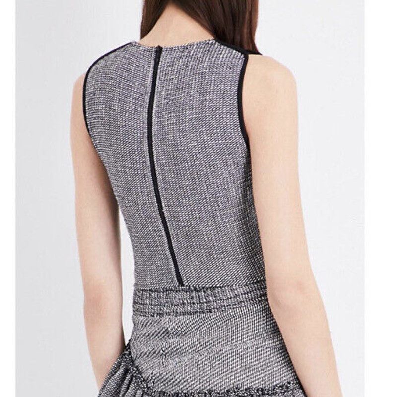 Maje Maje Larza Black White Jacquard Sleeveless Cropped Top NWT Size S / US 4 / IT 40 - 2 Thumbnail