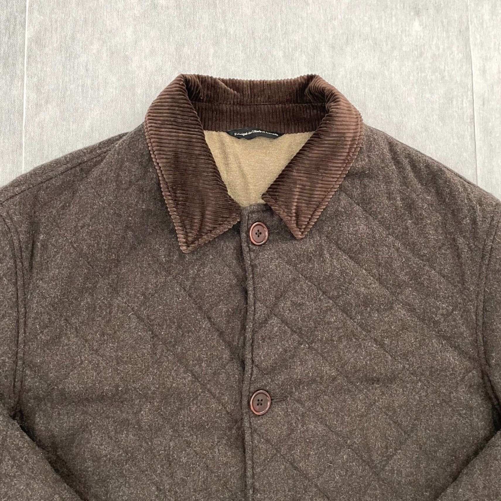 Vintage VINTAGE The Andover Shop Men’s Overcoat Jacket Wool Blend Brown 42R Quilted Fall Winter Size US XS / EU 42 / 0 - 4 Thumbnail