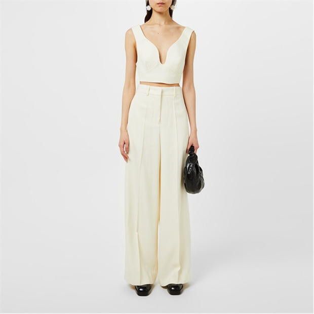 Jil Sander o1g2r1mq1024 Pant in Cream Size 26" / US 2 / IT 38 - 6 Thumbnail
