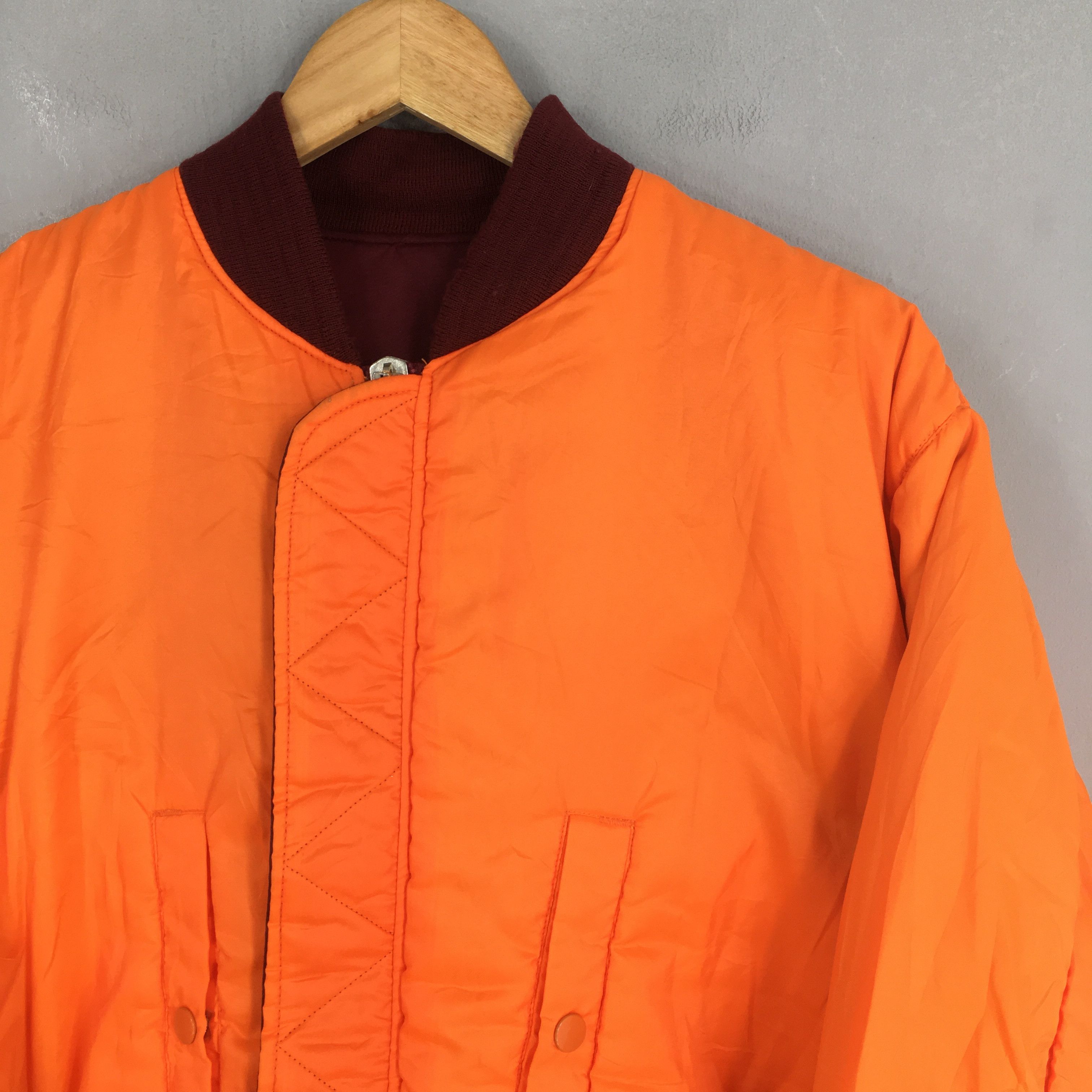 Alpha Industries Vintage 80s Tora MA -1 Reversible Flight Jacket Large Size US L / EU 52-54 / 3 - 10 Thumbnail