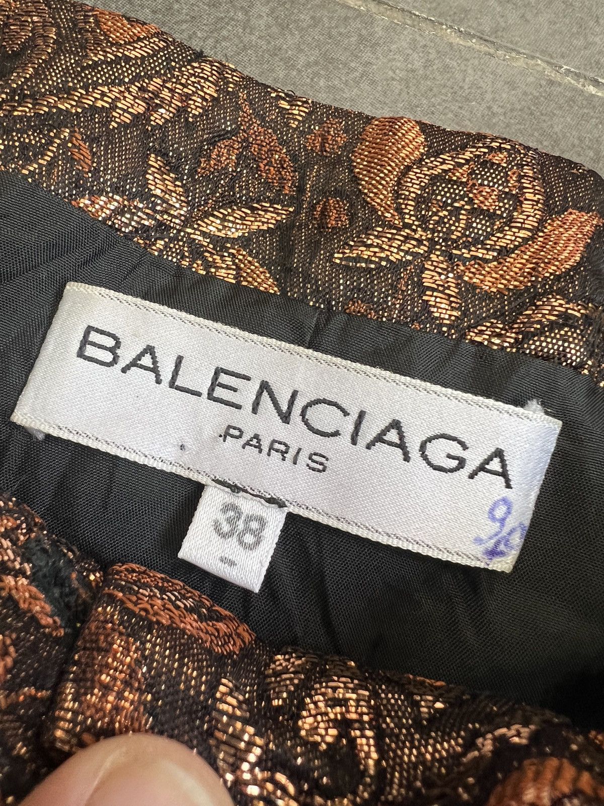 Balenciaga Vintage 80s BALENICAGA SET BLAZER AND SKIRT Size S / US 4 / IT 40 - 11 Thumbnail