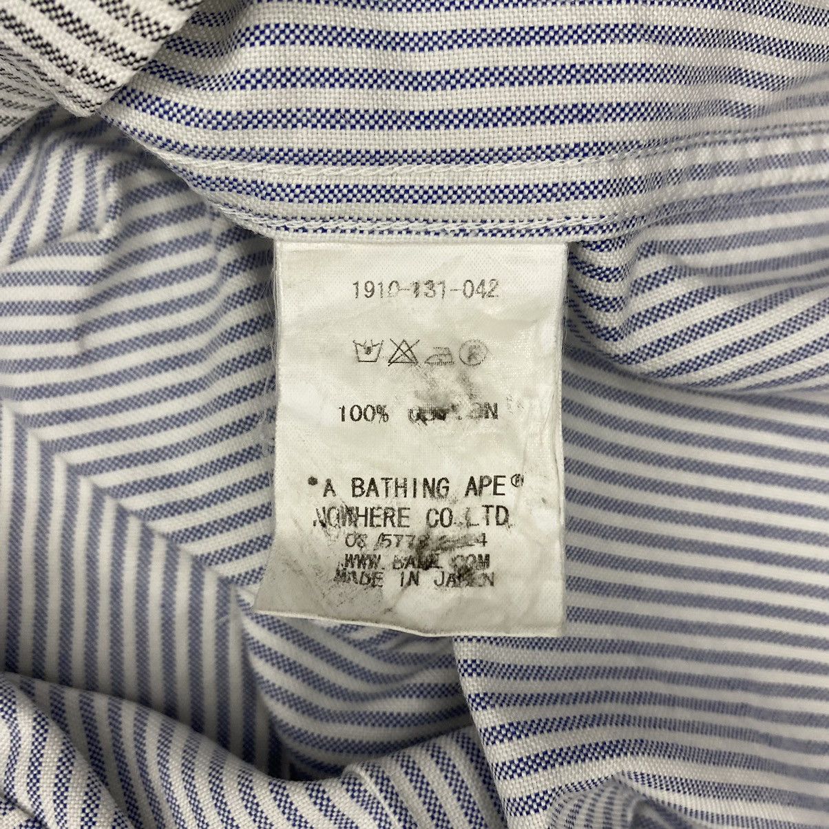 Bape One Point Logo Pinstripe Polo Size US S / EU 44-46 / 1 - 6 Thumbnail