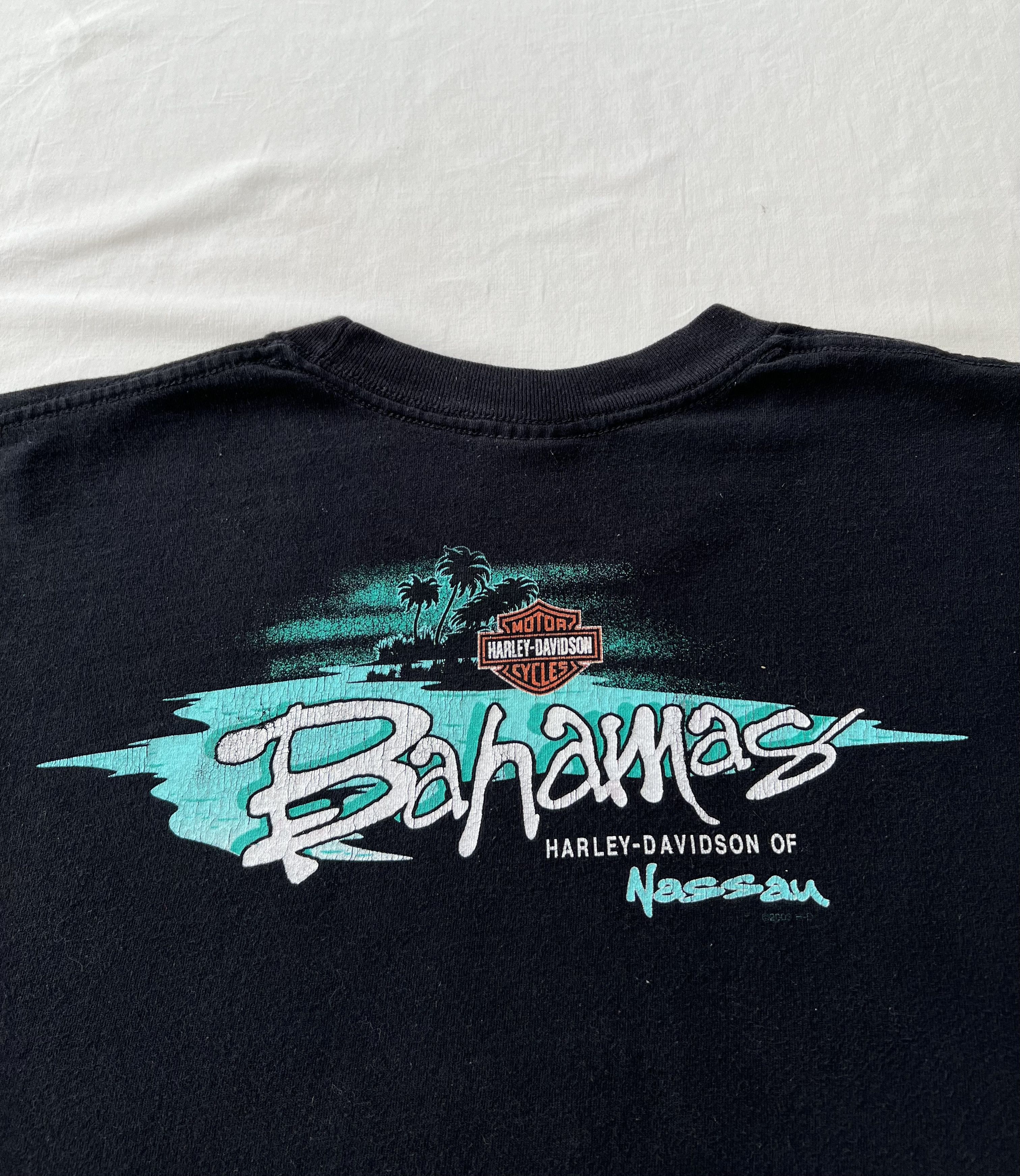 Harley Davidson Vintage 2008 Harley Davidson Sexy Girl Bahamas T-shirt Size US XL / EU 56 / 4 - 18 Thumbnail