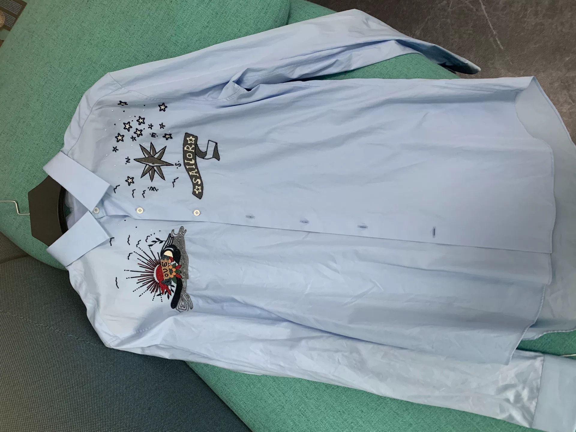 Valentino Valentino Beaded Men's Shirt Size US XL / EU 56 / 4 - 1 Thumbnail