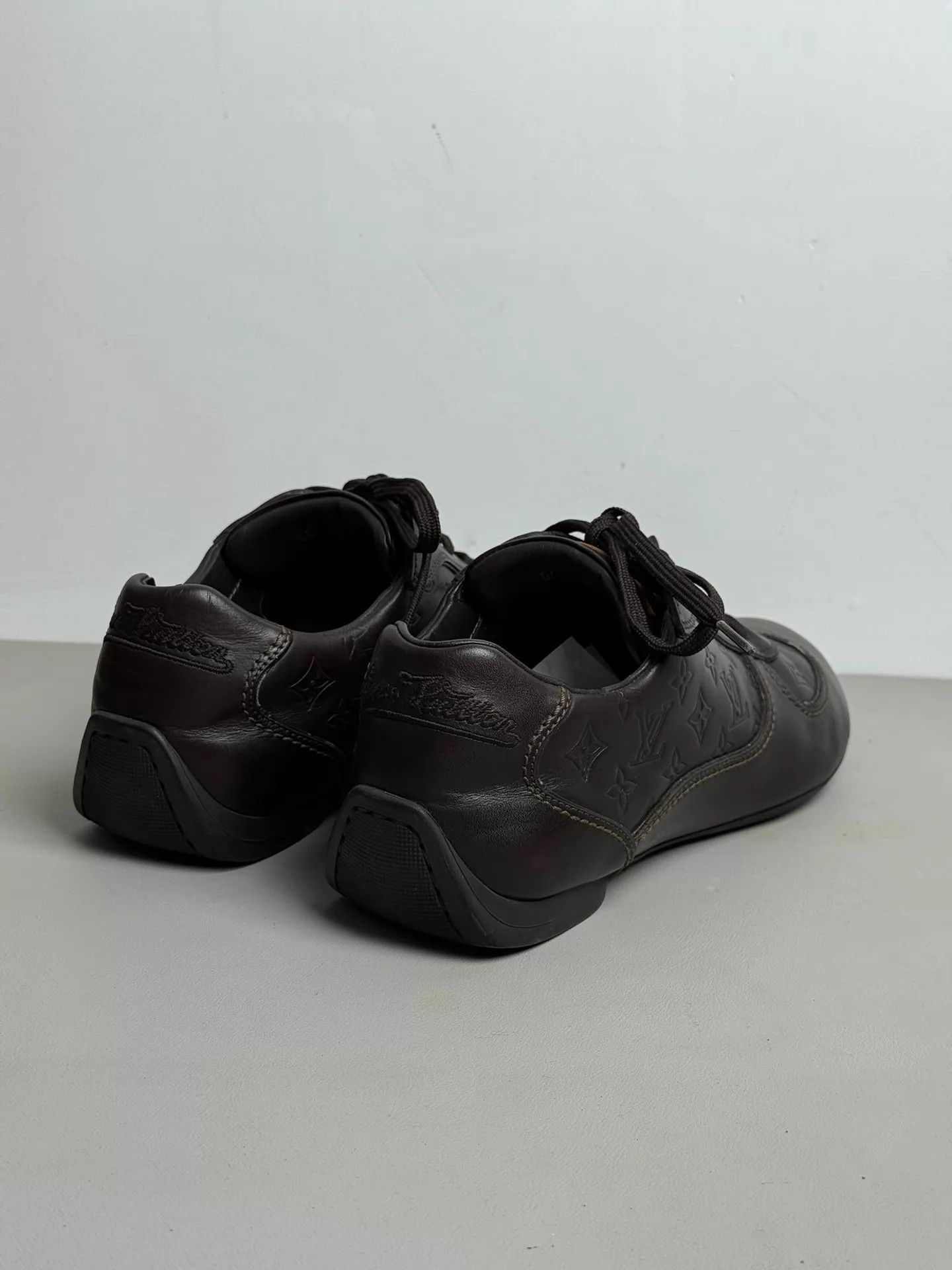Louis Vuitton LV Monogram Dark Brown Flat Shoes UK6.5 (EU 41-42.5) Size US 7.5 / EU 40-41 - 4 Thumbnail