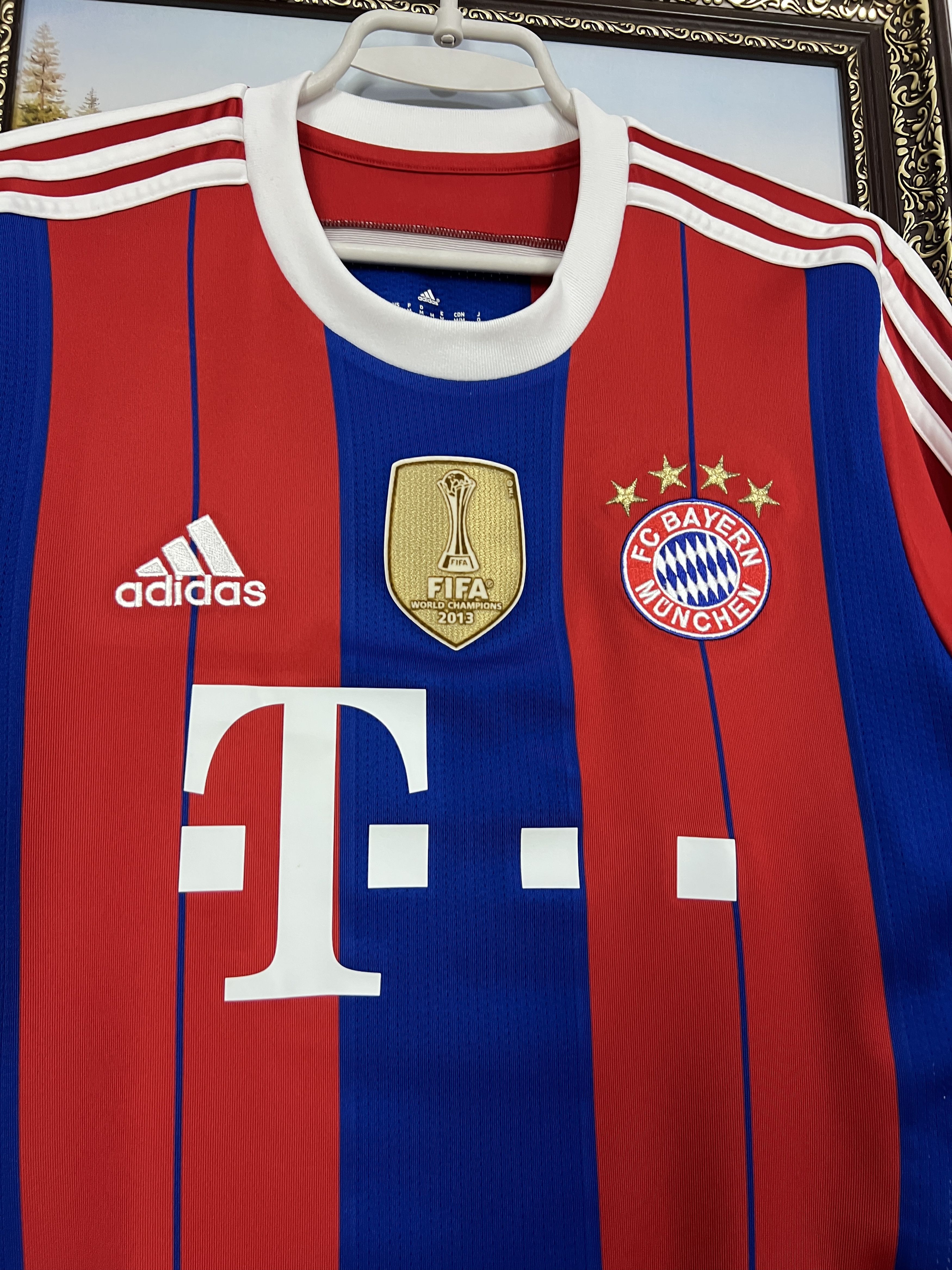 Adidas Bayern Munich football shirt 2014 Soccer #19 Gotze Jersey Size US M / EU 48-50 / 2 - 3 Thumbnail