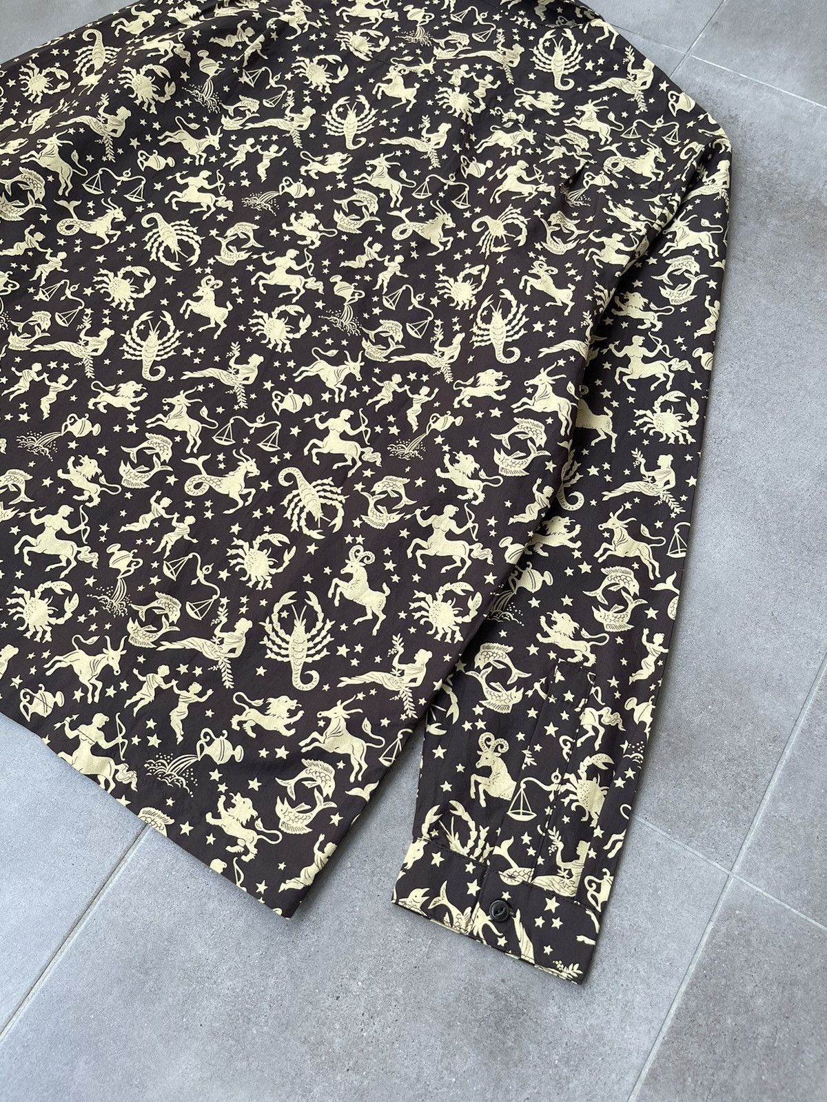 YMC !DS! SS23 YMC Zodiac Motif Silk Button Up Shirt Size US M / EU 48-50 / 2 - 18 Thumbnail