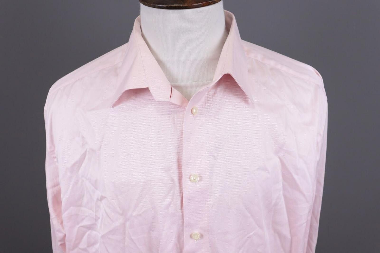 Eton Eton Slim Fit Pink Button Down Dress Shirt Size 47 / 18 Size US M / EU 48-50 / 2 - 4 Thumbnail