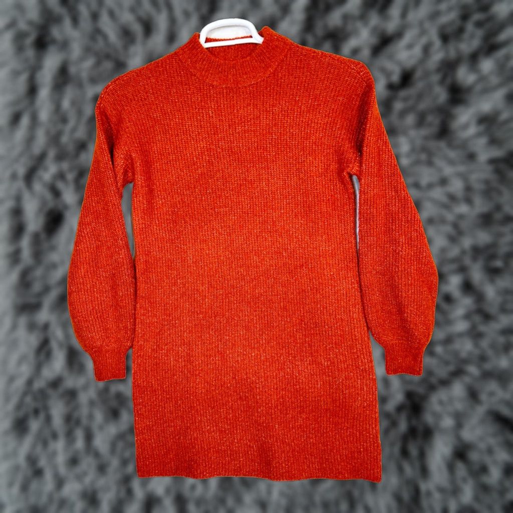 Vintage Cupcakes & Cashmere Women's Sweater Burnt Orange Knit Mock-Neck S Pullover Casual Womens Size S / US 4 / IT 40 - 1 Thumbnail