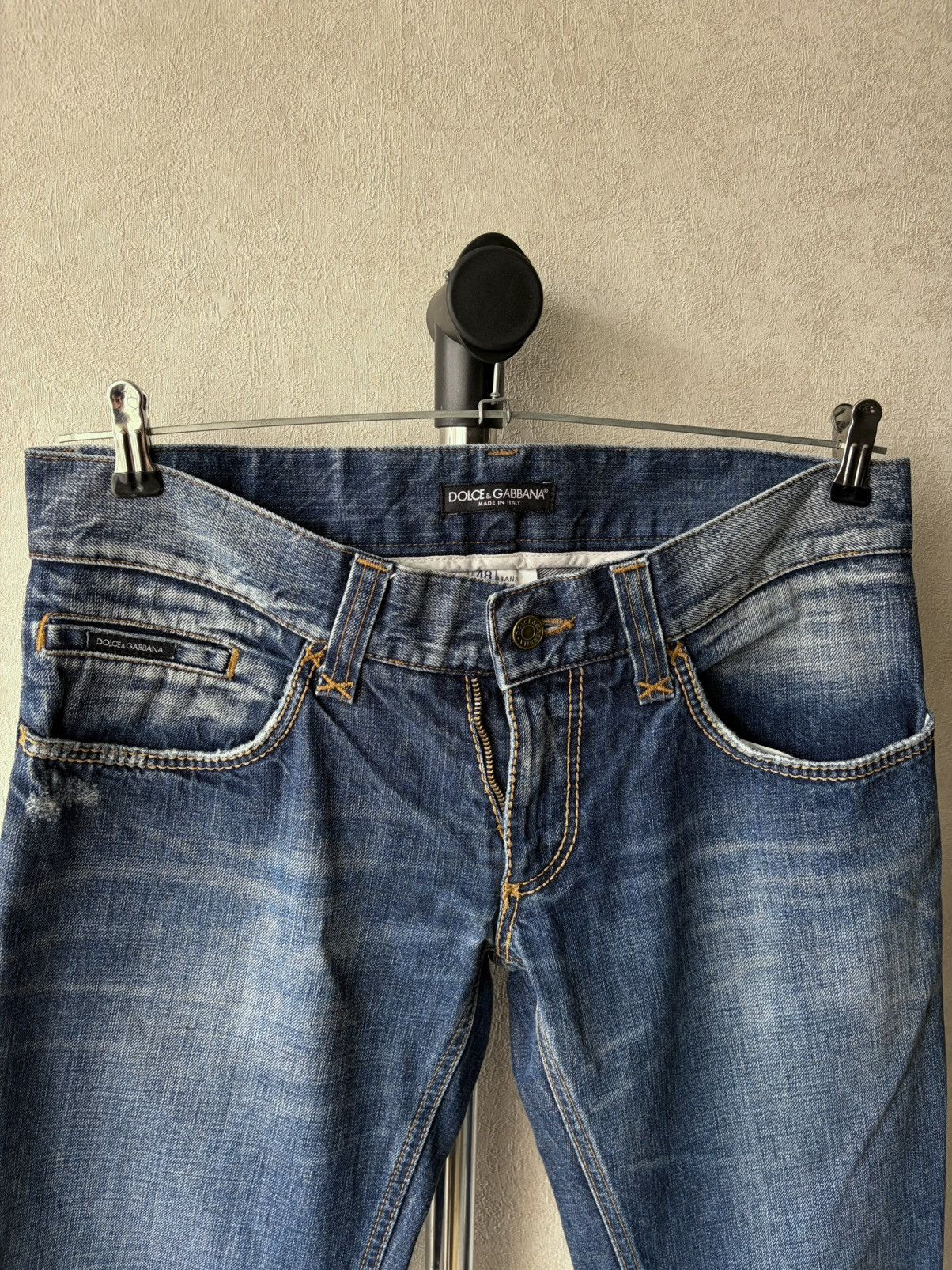 Dolce & Gabbana Dolce & Gabbana Logo Distressed Washed Denim Jeans Y2K 90s Size US 34 / EU 50 - 4 Thumbnail