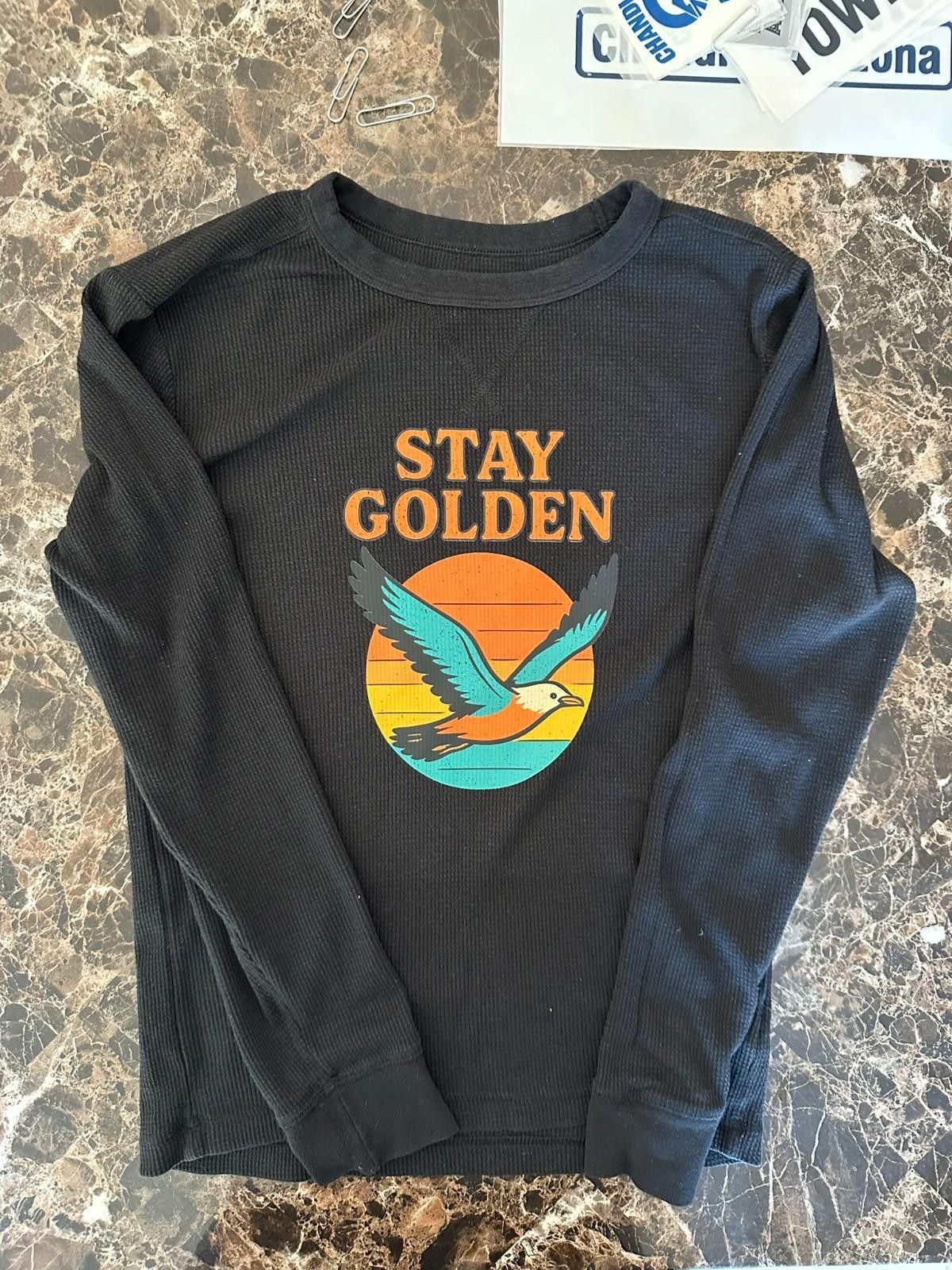 The Unbranded Brand Stay Golden Vintage Vibes Long Sleeve S Size S / US 4 / IT 40 - 1 Thumbnail